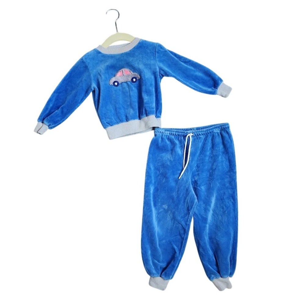 MARIMEKKO Little People Vintage Velour Kids Tracksuit Car Set 24M
